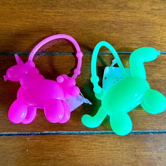 NEW 2pc PocketBac Holders Pink Unicorn, & Dino Balloon Animals Bath - Picture 2 of 5